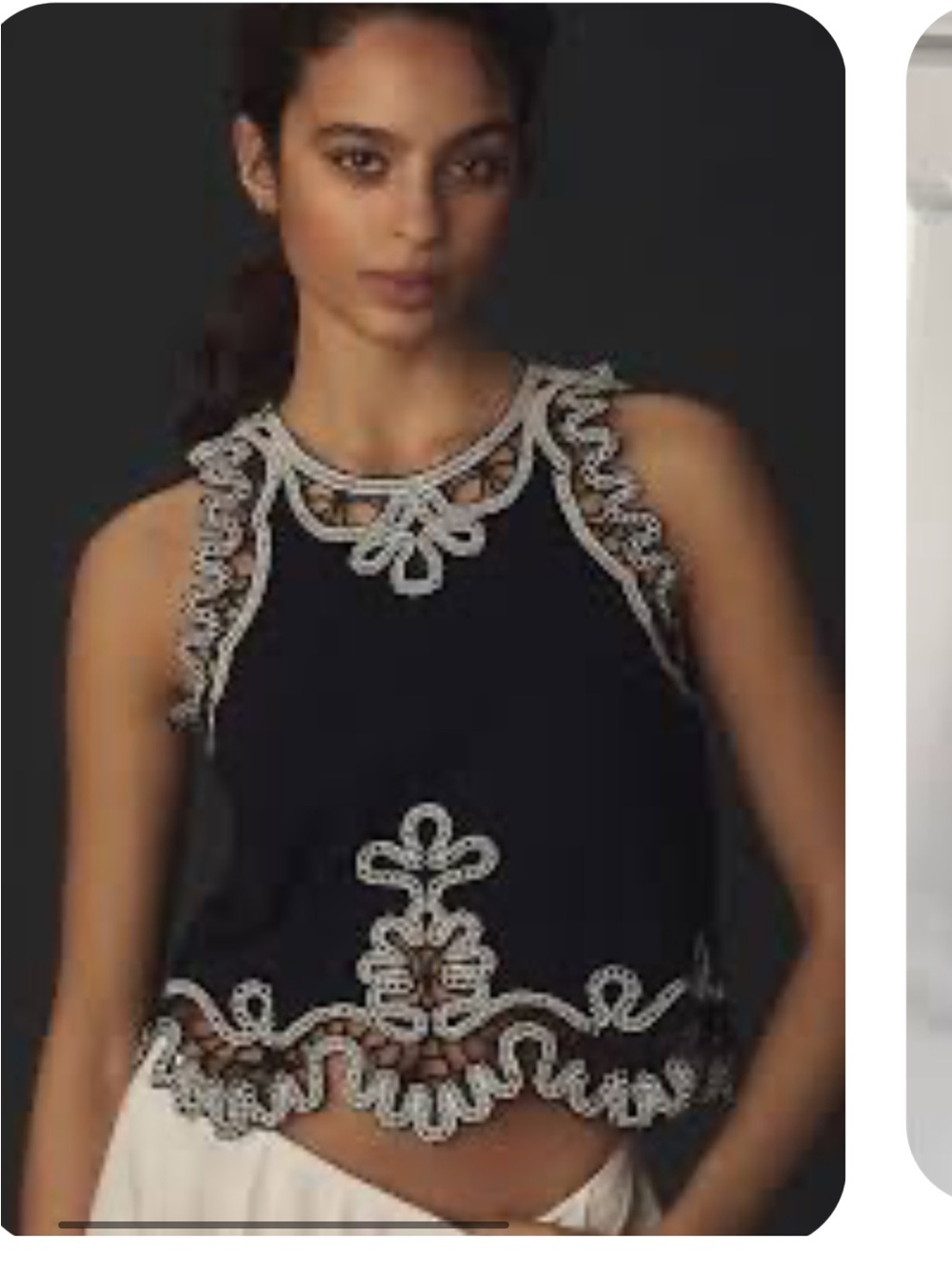 By Anthropologie  Embroidered Tank Top
